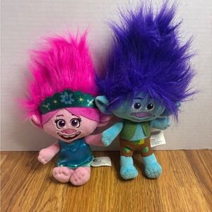 Trolls World Tour Movie Poppy And Branch Plushies Toy Bundle Stuffed Animals